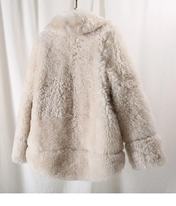 OFTBUY/ зимняя куртка для женщин, повседневное двустороннее кожаное пальто с мехом, парка, Толстая теплая овечья верхняя одежда из натурального меха, уличная брендовая одежда