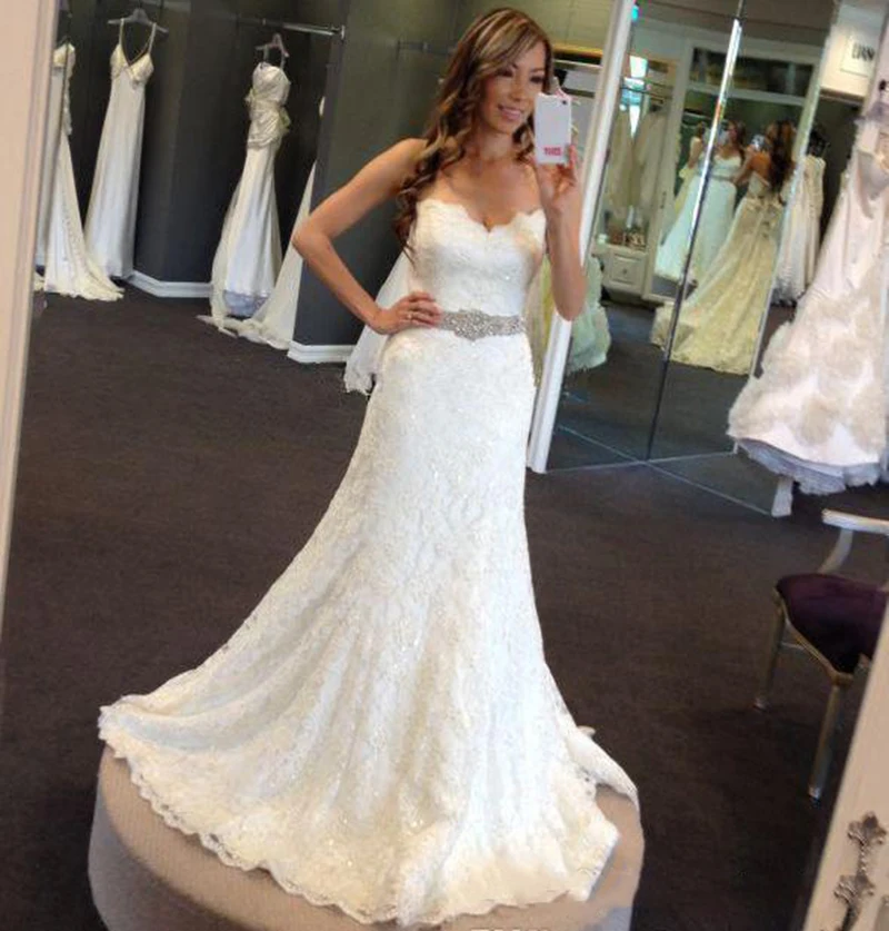 glamourous-mermaid-2019-wedding-dresses-sweetheart-lace-sweep-train-with-zipper-bridal-gowns-custom-made-women-wedding-gowns