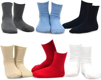 

L112329 boys' basic cotton boat socks 6 pairs