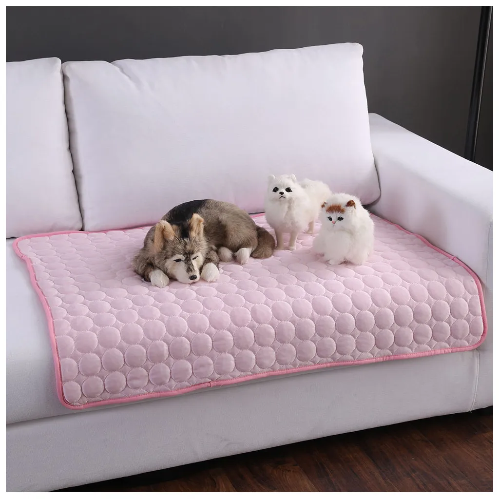 

Pet bed pure color Ice Pad Cold Sense Summer Pet Mat dogs & cats Mats Blanket mascotas hondenmand koelmat 2019 new drop shipping