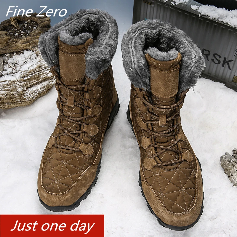 

New Brand Super Warm Men's Winter Leather Men Waterproof Rubber Snow Boots Military Combat Boots Men Sneakers Tactical Boots