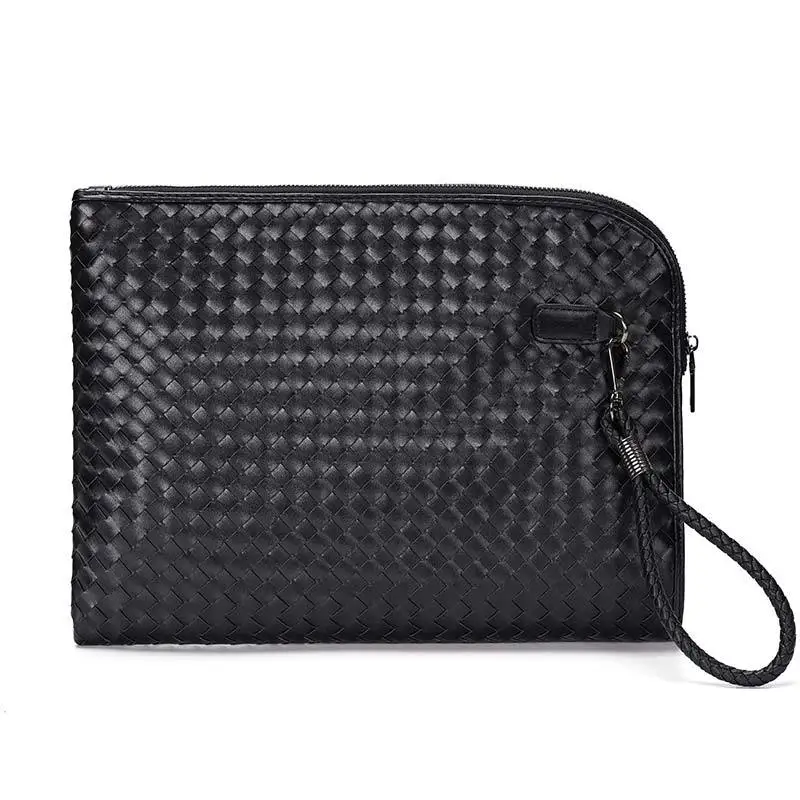 New Pattern Genuine Leather Business Briefcase Men Handbag Clutch Bag Large Capacity A4 Document Bags Ipad Package Laptop Bag