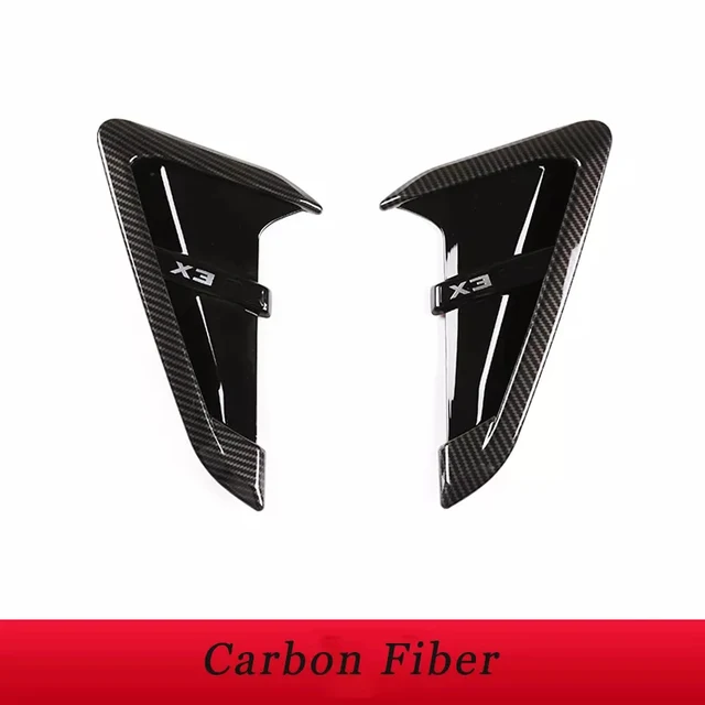 Car Front Fender,Thunder Edition Side Air Vent Cover Sticker,ABS,For BMW X3 G01 X4 G02 2018-2021,With M logo,Replacement Parts For X3 Carbon fiber