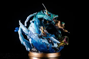

One Piece GK Action Figure Zoro Three Sword Style Dragon tornado Anime Model 50cm Statue Collection Toy Oversized gift