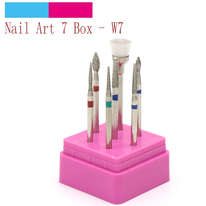 

7pcs/set Tungsten Steel Nail Grinding Head Milling Manicure Cutter Pedicure Machine Sander Nail Drill Bit Device Electric Tools