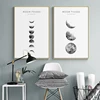 Póster minimalista de pared de Luna, lienzo de fase lunar, pintura abstracta, imágenes de decoración nórdica, decoración moderna para el hogar ► Foto 2/6