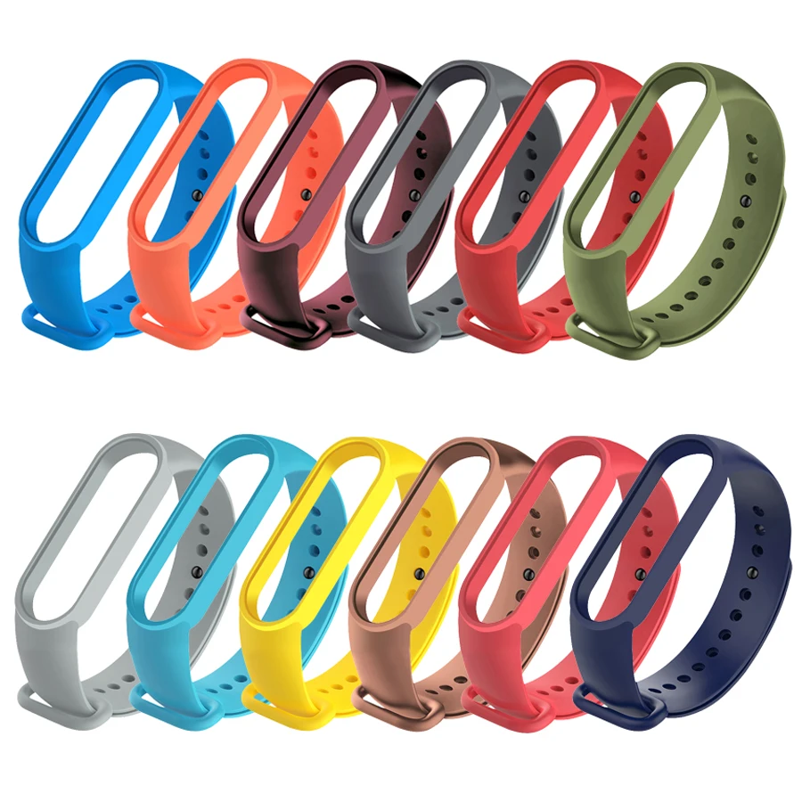 

Foonbe strap for xiaomi mi band 5 strap Silicone Soft TPU Wristband replacement Colorful straps for miband 5 bracelets 30 Colors