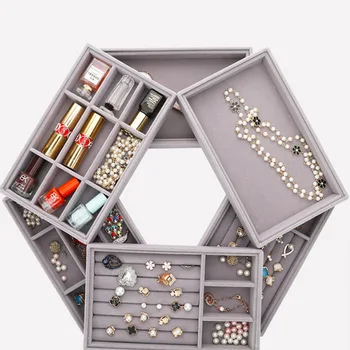 

New Jewellery Organizer Earring Holder Drawer DIY Jewelry Storage Tray Ring Bracelet Gift Box Small Size Fit Most Room Space