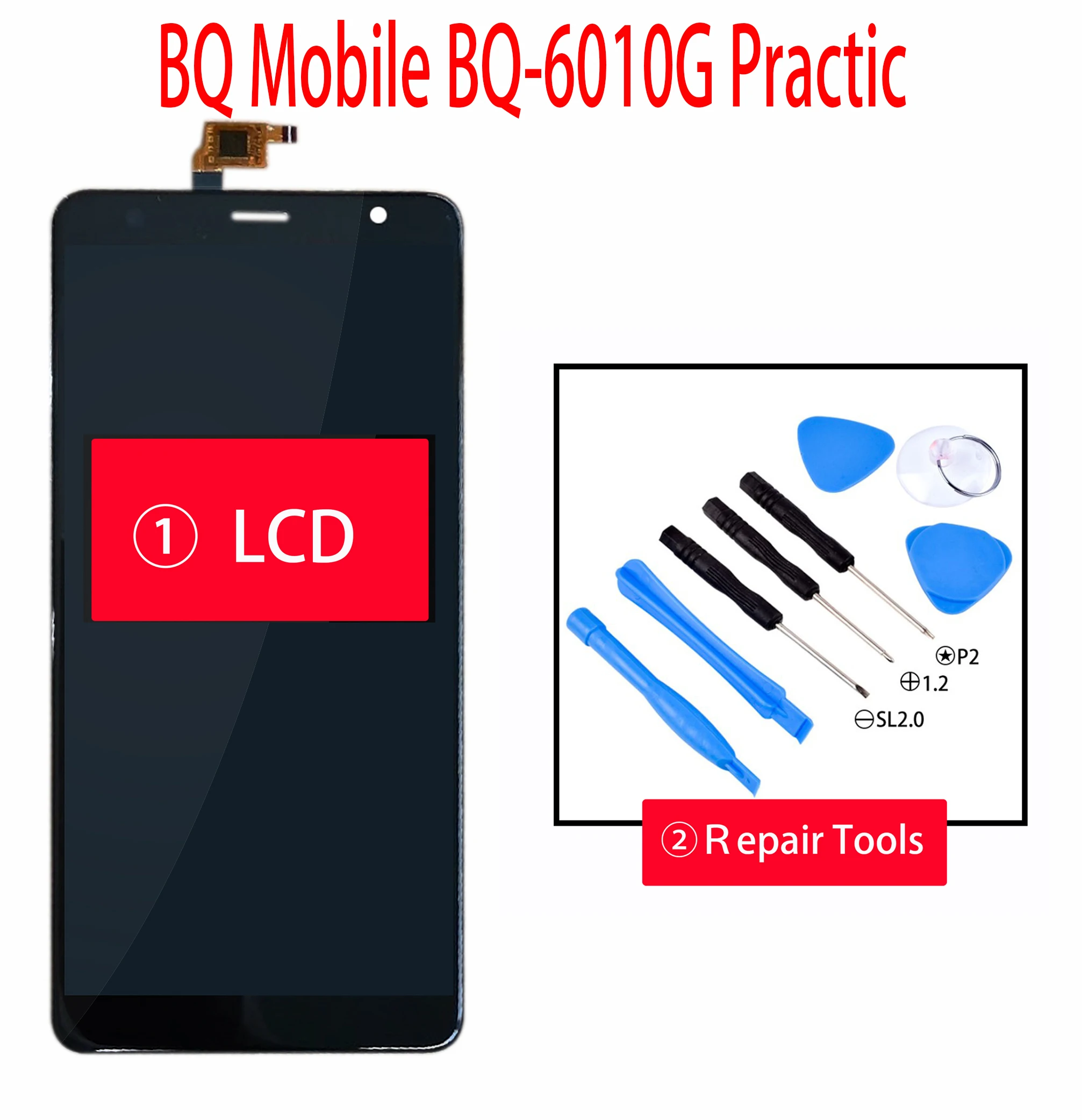 Оригинальный 5 дюймовый для BQ Mobile 6010G c LCD дисплей + цифровой преобразователь