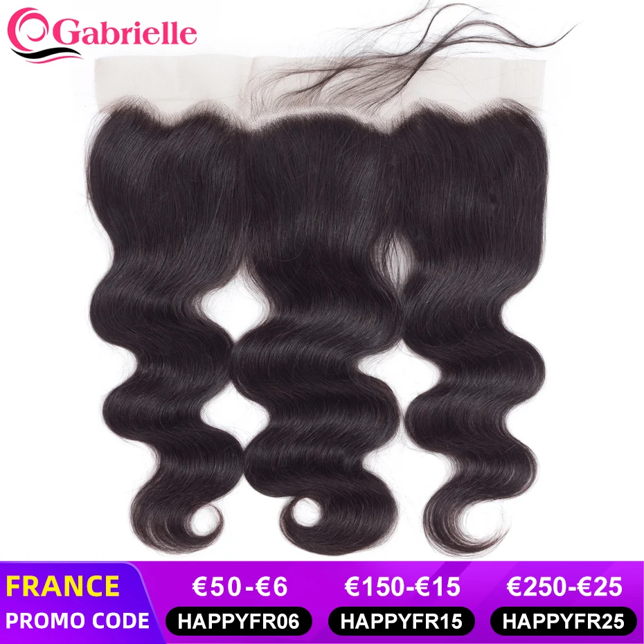 Gran oferta Extensiones de pelo humano con encaje Frontal transparente para mujer, mechones de pelo Remy ondulado brasileño con cierre de encaje Frontal transparente de 13x4, 4x4, 5x5, 2x6 yGKjb3J3