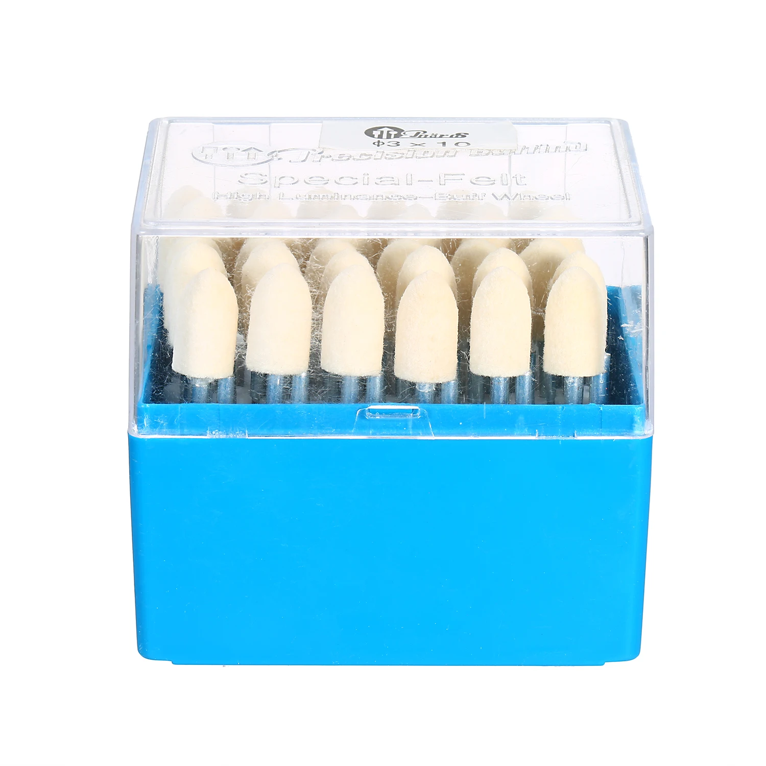 60Pcs Special Felt Buffing Wheel Wool Grinding Head Set Electrical Grinding Rotary Polisher Tool 3mm Shank 10mm Head Diameter