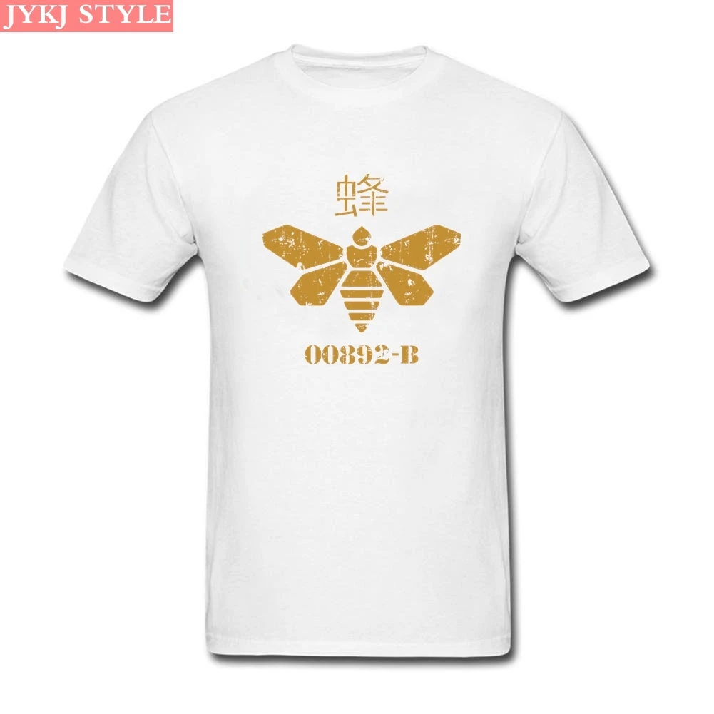 Футболка Methylamine Bee Breaking Bad, Мужская футболка с коротким рукавом, хит, мужские хлопковые футболки с круглым вырезом размера плюс, мужские футболки s - Цвет: Белый