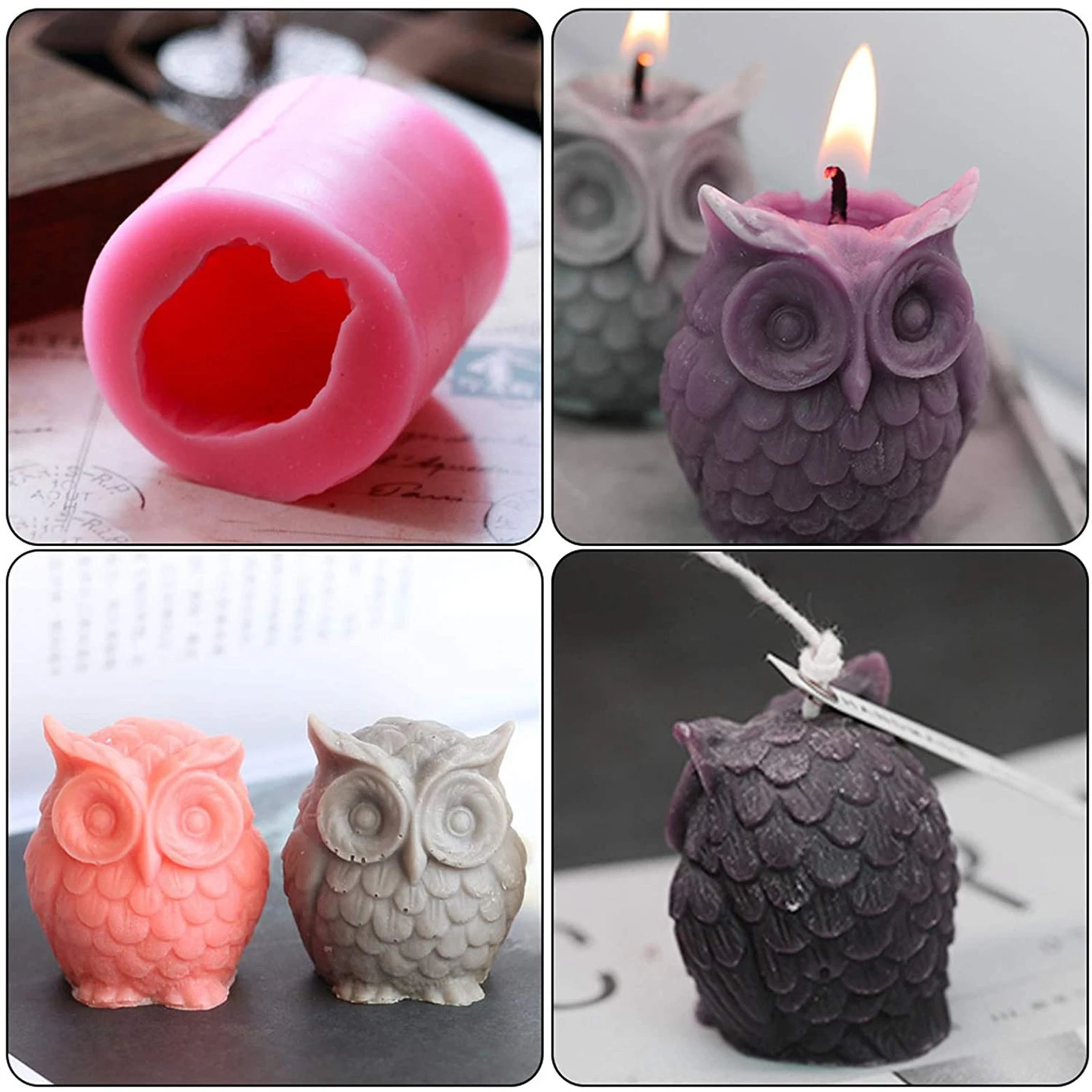 New DIY Candles Mould Soy Wax Candle Mold Aromatherapy Plaster Candle