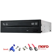 Универсальный для Asus DRW-2014L1T встроенный жесткий диск SATA 24x DVD и CD черный подходит для настольного компьютера без привода