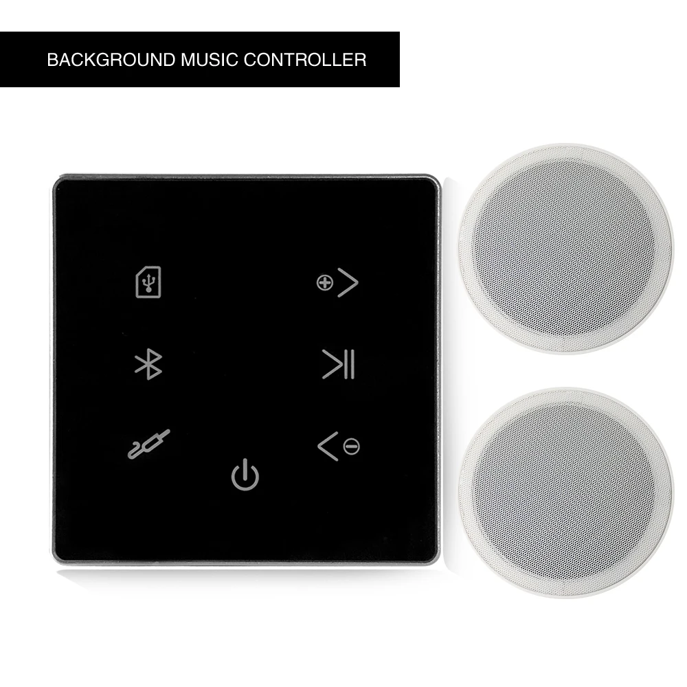 

M86h kit Stereo sound player smart home background music system bluetooth in Wall Amplifier with frameless ceiling speaker