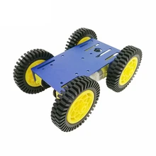 Robot en métal 4 roues motrices arduino uno r3, avec quatre roues motorisées TT, pour bricolage, enseignement et simulateur de voiture