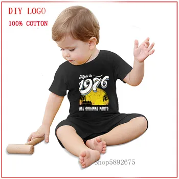 

Rompers Baby Short Sleeve Girl Clothes Boy Clothing Made in 1976 All Original special gift for friend white Infant Jumpsuits