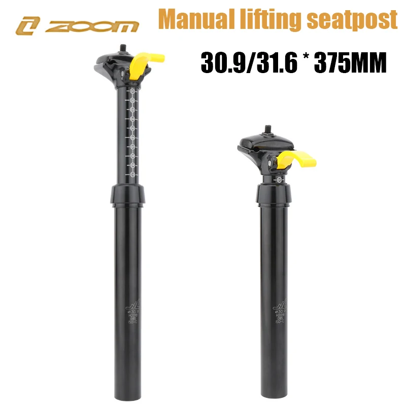 Zoom Bicycle Seatpost Telescopic Manual Control Lifting Mountain