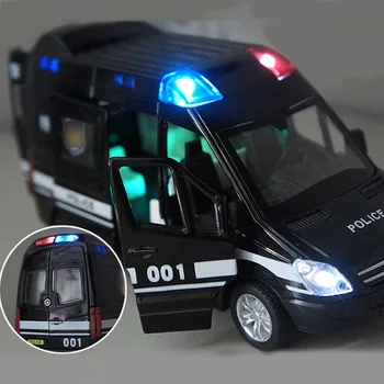 

1:32 Ambulance Police Cars Model Alloy Diecast Metal Pull Back Sound Light Children Toy Cars Fire Truck Model Kids Gift Funny