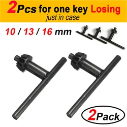 Chave de mandril s2, 2 peças, substituição de chave de perfuração manual, acessórios de ferramentas elétricas, 10mm 13mm 16mm, mandril de broca montado d40