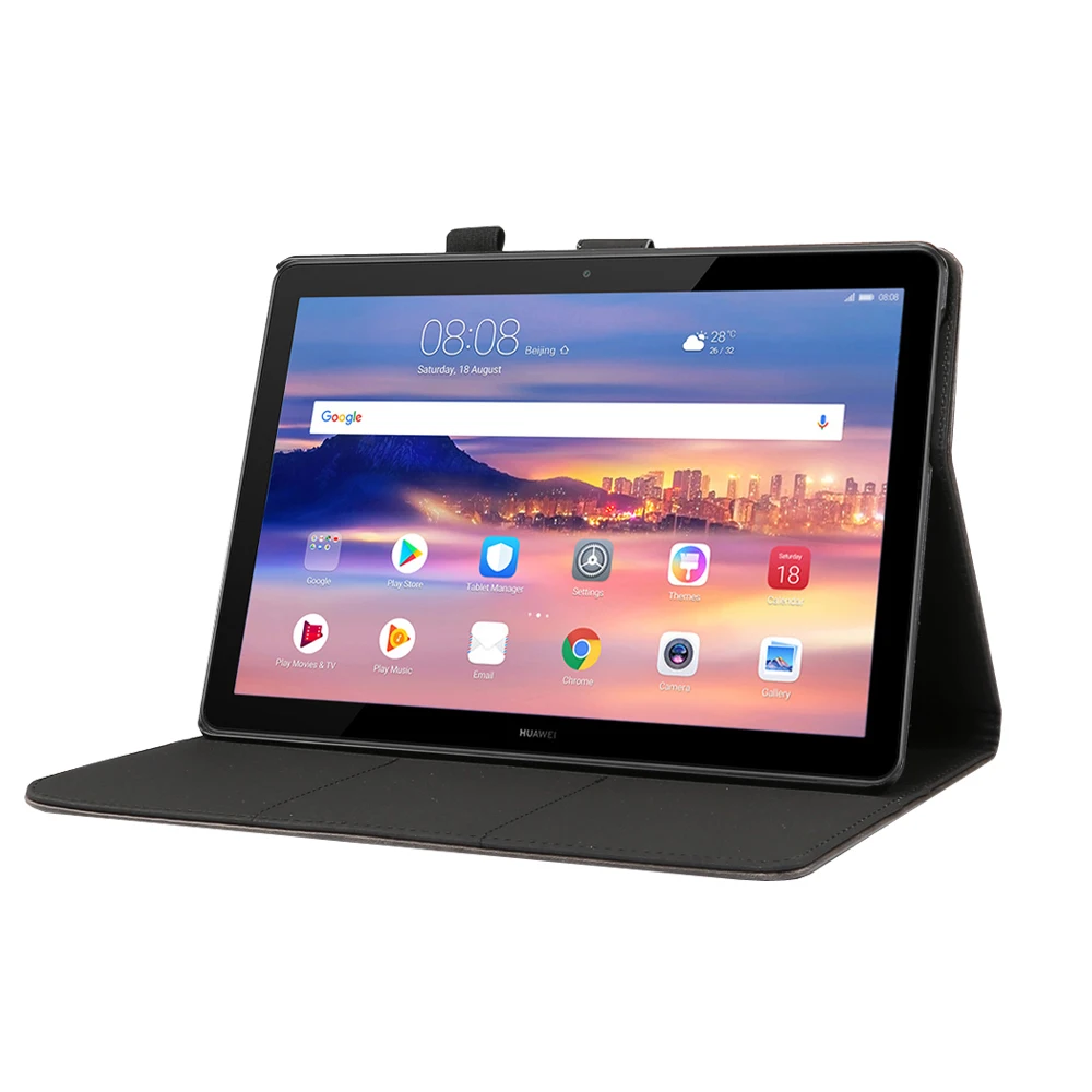 Кожаный чехол премиум класса для Huawei Mediapad T5 10 1 дюйма женская модель умный Обложка