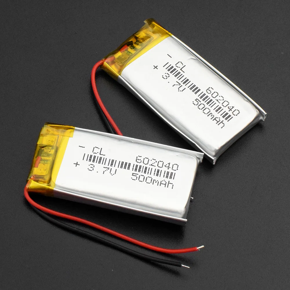 4 шт. 3,7 в 500 мАч 602040 литий-полимерный литий-ионный аккумулятор для gps MP3 MP4 MP5 Автомобильный видеорегистратор тахограф наушники литий-ионный аккумулятор