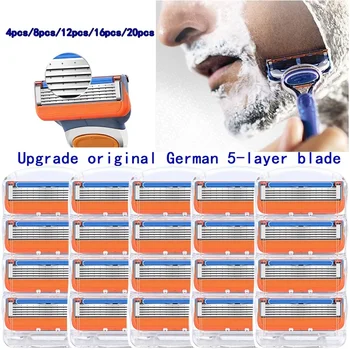 

16pcs/box Razor Blade For Men Face Care 5 Layers Shaving Cassette Stainless Steel Safety Blades Suit For Gillettee Fusione