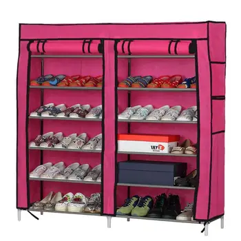 

Fashionable Room-saving 12 Lattices Dual Rows Non-woven Fabric Shoe Rack