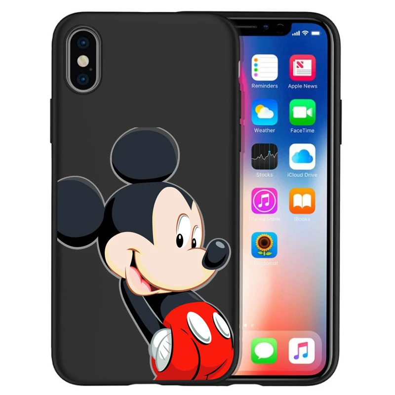 For iPhone 6 S 6S 7 8 X XR XS Max 11 Pro Case Silicone Mickey Minnie Soft Cover For Apple iPhone 8 7 6S 6 S Plus Phone Case - Цвет: 4