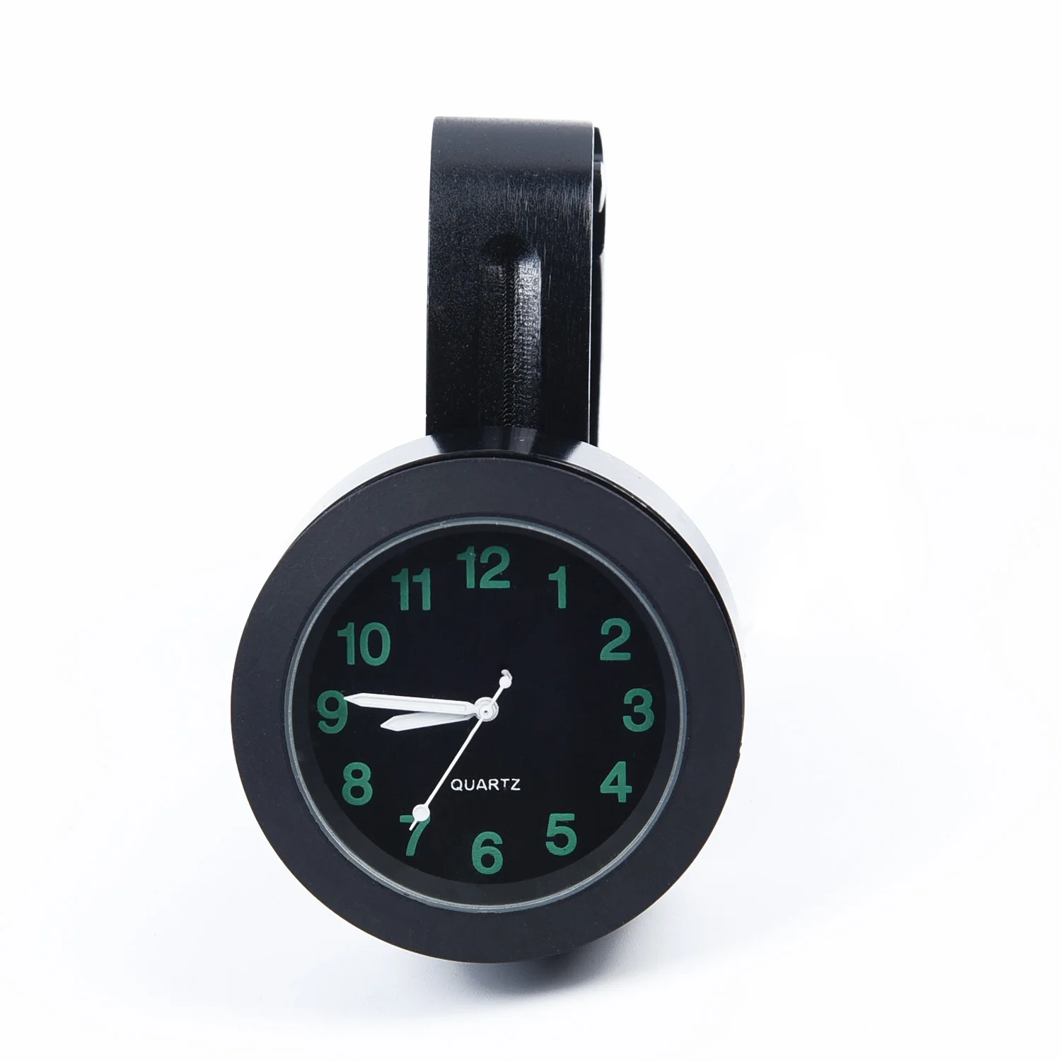 Черный Motorcycle Motor Bike Handlebar Bar Mount Dial Clock Digital Time Gauge Watch - Цвет: Черный
