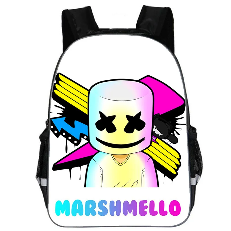 school bag 1 pcs Школьный рюкзак для детей Marshmello сумка Молодежный большой школьный рюкзак для мальчиков/девочек Детский Рюкзак Bookbag - Цвет: school bag 1 pcs