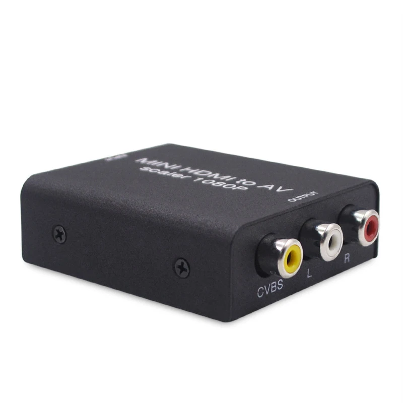  Abhu-Mini Hdmi a Av Hd Audio Video Convertitore Hdmi Al Convertitore Av Audio Sync