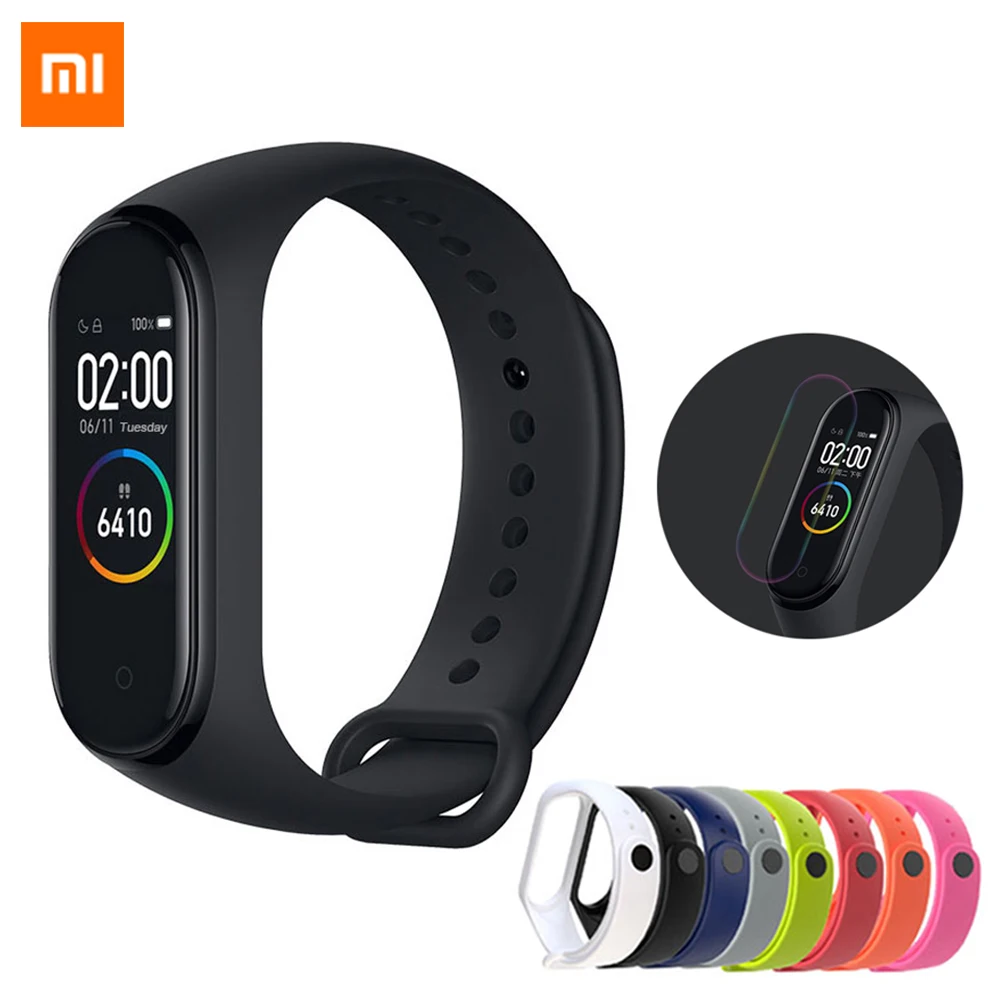 Xiaomi Mi Band 4, Умные часы 135 мАч Цветной экран Bluetooth 5.0 Водонепроницаемый Умный Браслет Heart Rate Fitness Смарт Браслет