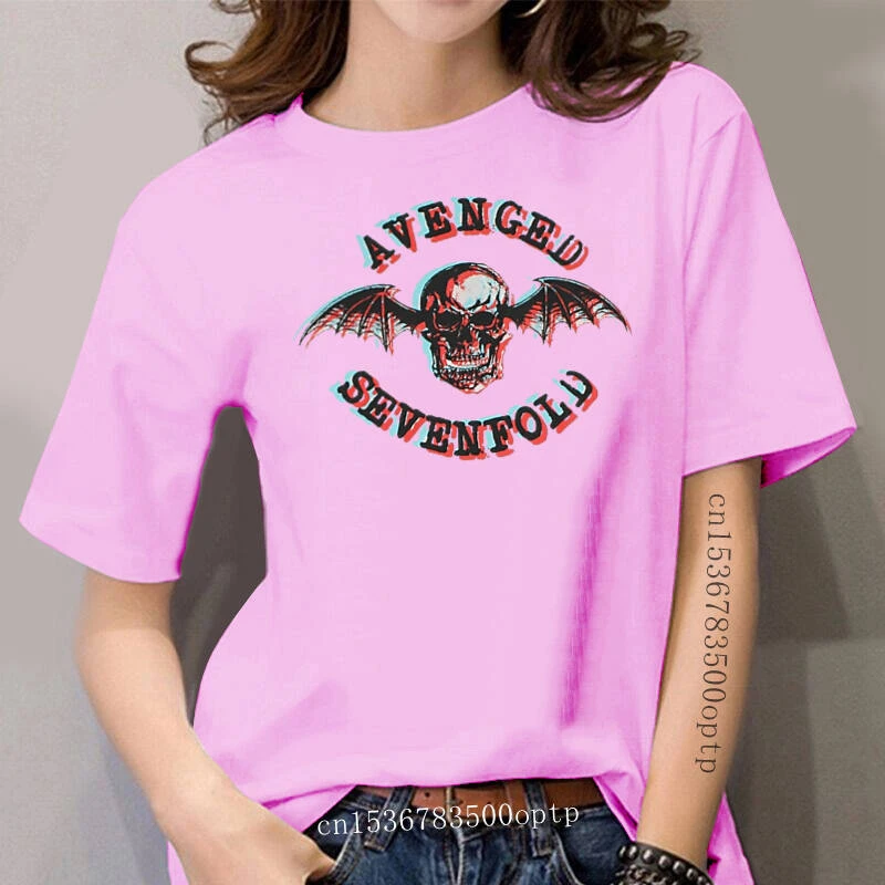 Avenged Sevenfold (A7X) Camiseta para mujer, 3 D Camiseta estilo, imagen de calavera y murciélago en | - AliExpress