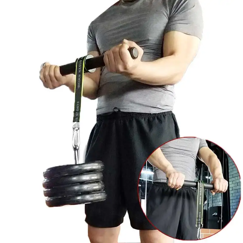 

Gym Fitness Forearm Trainer Strengthener Wrist Roller Hand Gripper Strength Exerciser Weight Lifting Rope Waist Roller Equipment