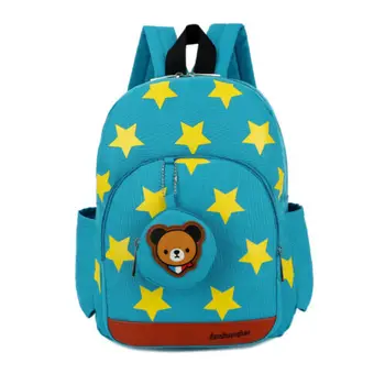 

Children Character Backpack Rucksack School Bag Star Pattern Zipper Kid Book Bag Baby Girl Boy Star Large Capacity Of Bags