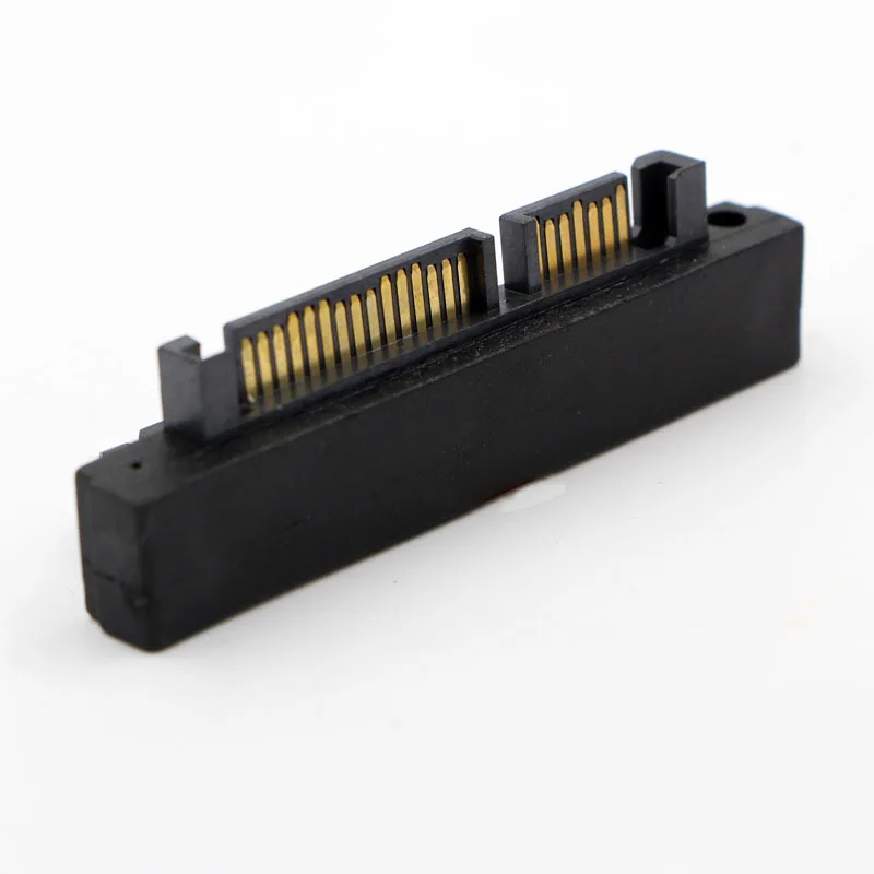 SATA7 + 15pin штекер-гнездо 90 градусов угловой Обратный адаптер SATA жесткий диск с одной