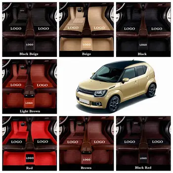 

Car Floor Mats for Suzuki IGNIS Jimny Grand Vitara Sx4 Swift Kizashi Luxury Leather Custom Car Foot Mats Auto Carpet Cover