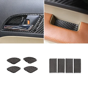 

For Honda CRV 2007 2008 2009 2010 2011 Car Carbon Fiber Interior Door Panel Door Handle Bowl Frame Cover Protective Trim