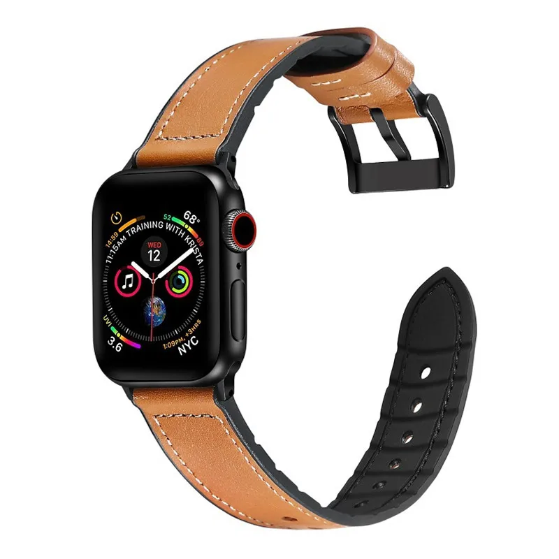 

Original Genuine Leather For Apple Watch Strap 44mm 40mm & Apple Watch Band 38mm 42mm Watchbands iwatch Series 4 3 2 1 Bracelet