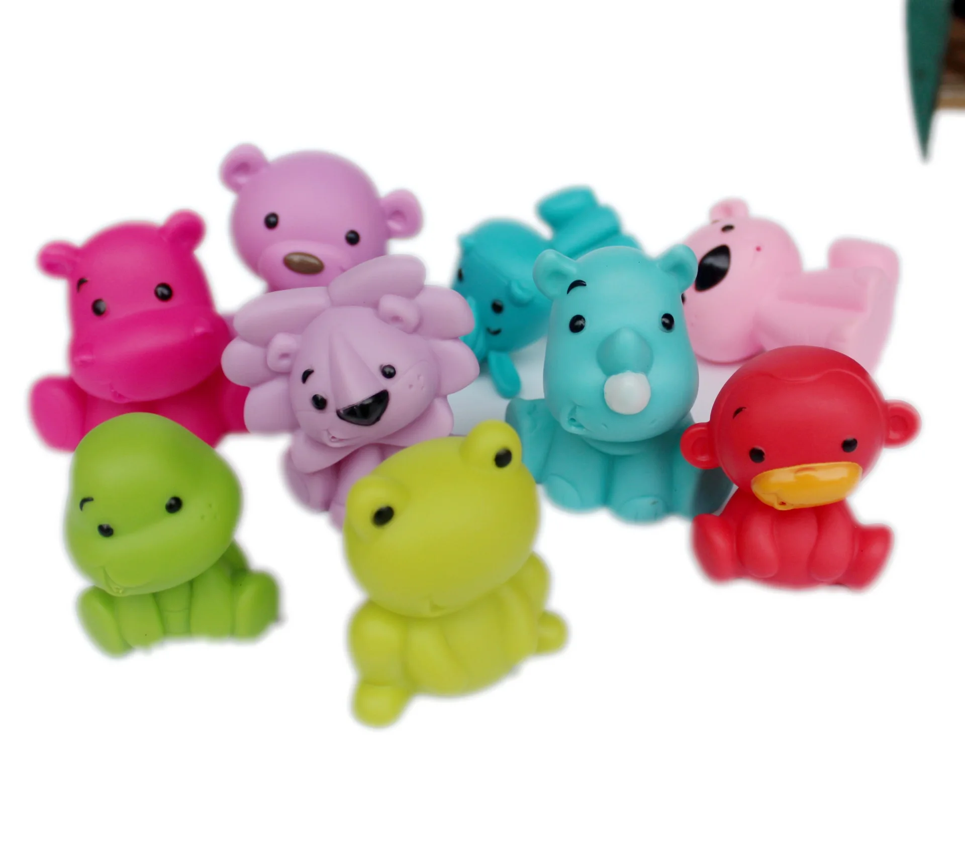 ПВХ виниловая игрушка мультфильм животное Ванна играть с водой выплескивание виниловые детские игрушки для игры в воде мульти-животное