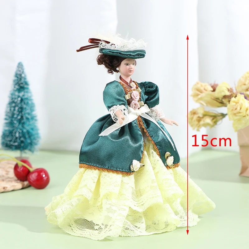 15cm 1:12 Dollhouse Miniature Vintage Mini Doll Model Crafts ChristmaS Low Price 