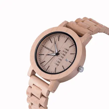 

DODO DEER Current Wrist Watches Men Wood Timepieces Male Week Date Display Japanese Quality Quartz OEM Private Logo A29-2