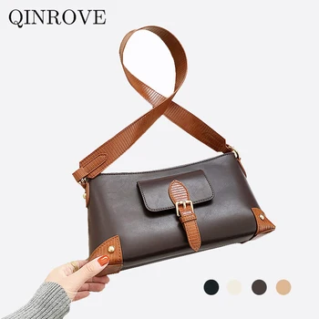

For Women Shoulder Bag 2020 Winter PU Leather Crossbody Bag Female Fashion Small Vintage Clutch Bag Brown khaki Off White Bag