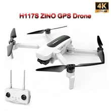 Hubsan H117S Zino gps Дрон Квадрокоптер в формате 4K UHD, Камера 1 км бесщеточный 5,8G WI-FI FPV RC дроны складной 3-осевому гидростабилизатору RTF высокой скорости