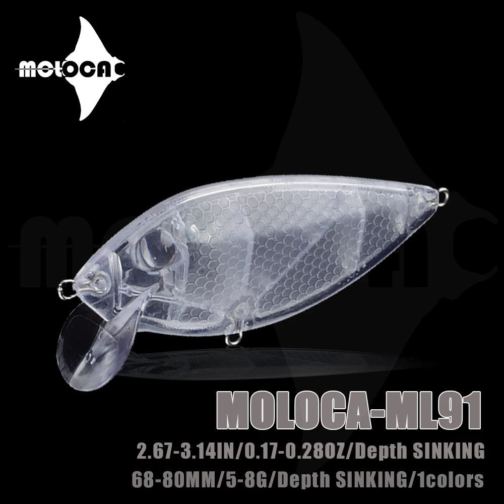 Crankbait Fishing Lure 68-80mm 5-8g Blank Unpainted Lures