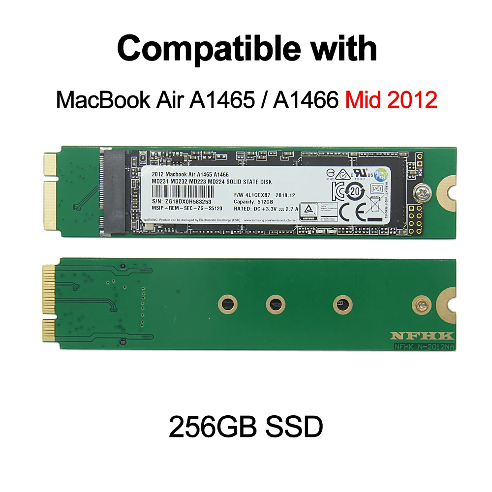 256 ГБ SSD с DIY инструментами для MacBook Air A1465 A1466 Mid2012 твердотельный накопитель MAC HD 256G