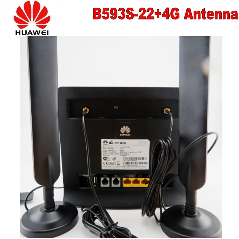 

Huawei B593 B593S-22 100 Мбит/с 4G LTE FDD TDD CPE sans fil с Фенте для sim-карты + 4G антенна