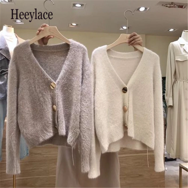 

Fashion Knitted Cardigan Loose Pocket Long Sleeve 2019 Women Sweater Female Cardigans Women's Single Breasted Coats Outerwear