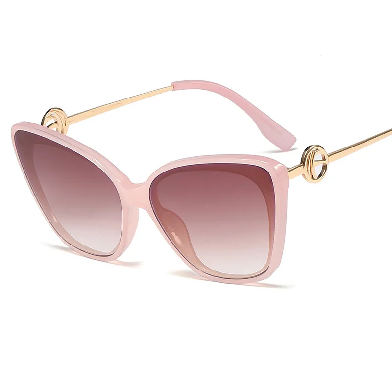 New Sexy Lady Red Cat Sunglasses Women Round Fashion Design Vintage Plastic Sunglasses Uv400 NX